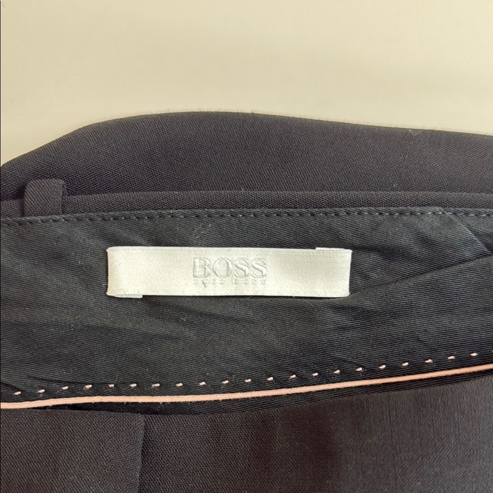 Hugo Boss Tiluna Wool Cropped Sleek Black Trousers Size 6 - Picture 10 of 15